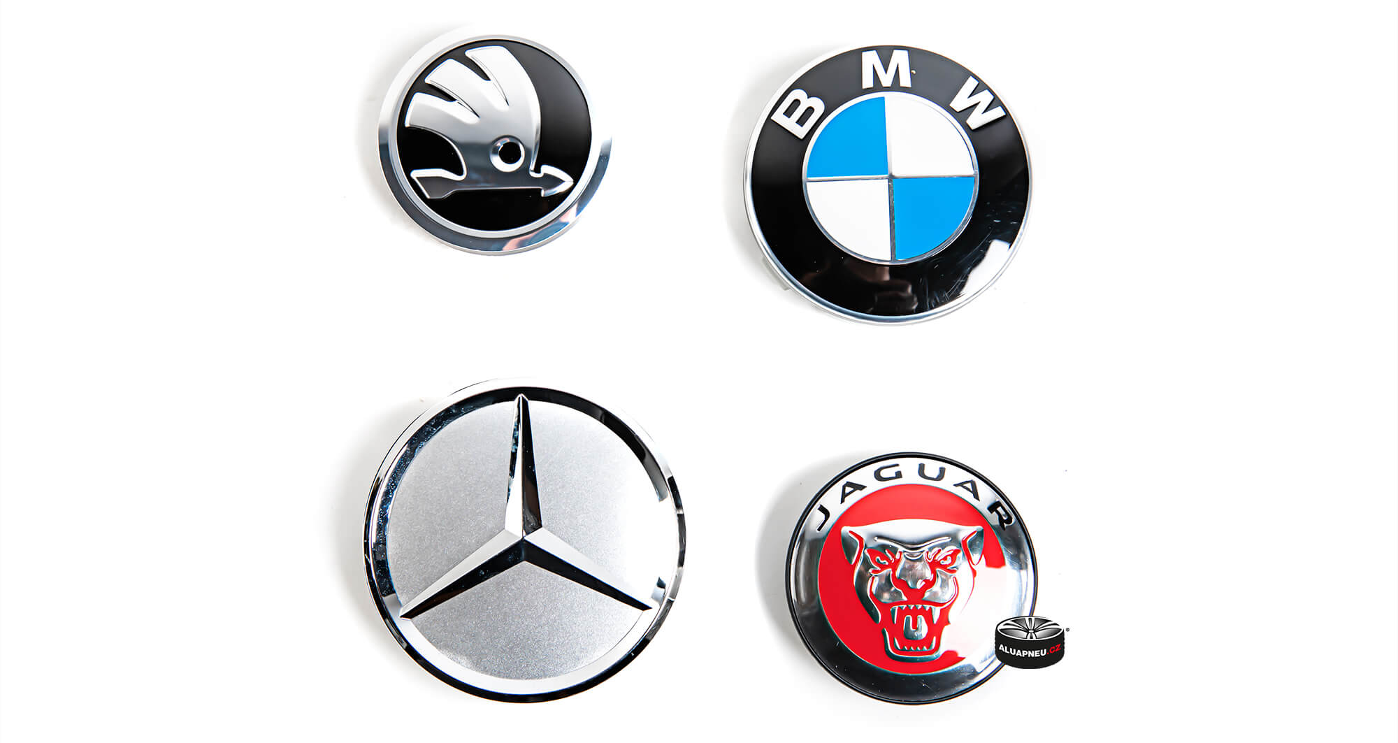 Originální krytky Škoda, BMW, Mercedes, Jaguar